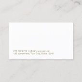 Makeup Artist Chic Gold Kiss Elegante Visitenkarte (Rückseite)