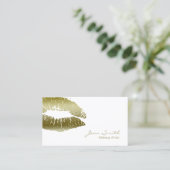 Makeup Artist Chic Gold Kiss Elegante Visitenkarte (Stehend Vorderseite)