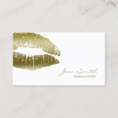 Makeup Artist Chic Gold Kiss Elegante Visitenkarte (Vorderseite)
