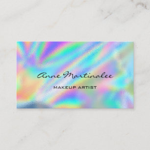 Makeup Artist Colorful Holographic Visitenkarte
