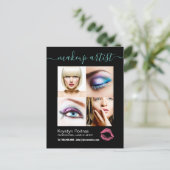 Makeup Artist Comp Card Postkarte (Stehend Vorderseite)