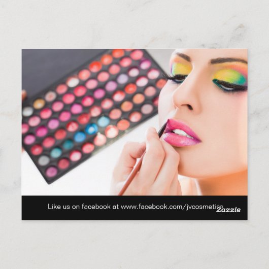 Makeup Artist Comp Card Postkarte (Rückseite)