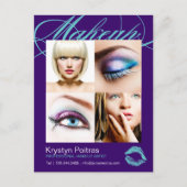Makeup Artist Comp Card Postkarte (Vorderseite)