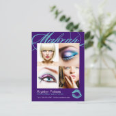 Makeup Artist Comp Card Postkarte (Stehend Vorderseite)