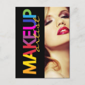 Makeup Artist Comp Card Postkarte (Vorderseite)