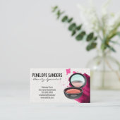 Makeup Artist Compact | Brush Stroke Visitenkarte (Stehend Vorderseite)