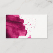 Makeup Artist Compact | Brush Stroke Visitenkarte (Rückseite)