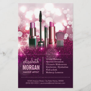 Makeup Artist Cosmetican - Pink Beauty Glitzer Flyer