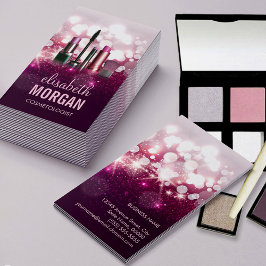 Makeup Artist Cosmetican - Pink Beauty Glitzer Visitenkarte