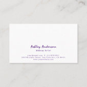 Makeup Artist Cosmetics Bright Pink Business Card Visitenkarte (Rückseite)