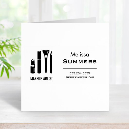 Makeup Artist Cosmetics Lipstick Mascara Adresse Gummistempel