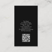 Makeup Artist Cosmetologe Beautician QR Code Visitenkarte (Rückseite)