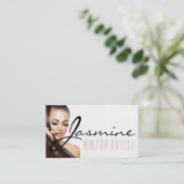 Makeup Artist Cosmetologin Nails Beauty Visitenkarte (Stehend Vorderseite)