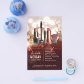 Makeup Artist Cosmetologin Shiny Glitzer Sparkle Flyer (Einzeln)