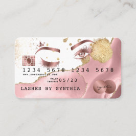 Makeup artist Credit Card Stylus Blush Pink Agate Visitenkarte