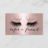 Makeup Artist Crown Lashes Rose Gold Referral (Vorderseite)