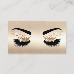 Makeup artist Crown Lashes Schönheitssalon Visitenkarte