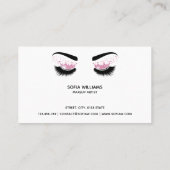 Makeup artist Crown Lashes Schönheitssalon Visitenkarte (Rückseite)