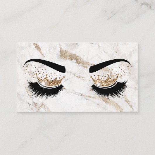 Makeup artist Crown Lashes Schönheitssalon Visitenkarte (Vorderseite)