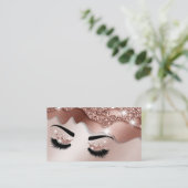 Makeup artist Crown Lashes Schönheitssalon Visitenkarte (Stehend Vorderseite)