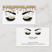 Makeup artist Crown Lashes Schönheitssalon Visitenkarte (Vorne/Hinten)