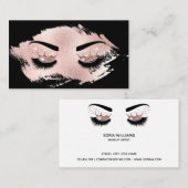 Makeup artist Crown Lashes Schönheitssalon Visitenkarte (Vorne/Hinten)