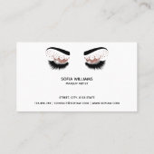 Makeup artist Crown Lashes Schönheitssalon Visitenkarte (Rückseite)