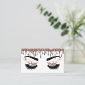 Makeup artist Crown Lashes Schönheitssalon Visitenkarte (Stehend Vorderseite)