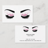 Makeup artist Crown Lashes Schönheitssalon Visitenkarte (Vorne/Hinten)