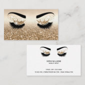 Makeup artist Crown Lashes Schönheitssalon Visitenkarte (Vorne/Hinten)