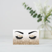 Makeup artist Crown Lashes Schönheitssalon Visitenkarte (Stehend Vorderseite)