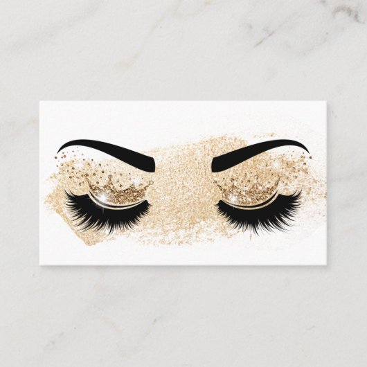 Makeup artist Crown Lashes Schönheitssalon Visitenkarte (Vorderseite)