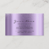 Makeup Artist Crystal Diamond Lotus Lila Funkelnd Visitenkarte (Rückseite)