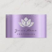 Makeup Artist Crystal Diamond Lotus Lila Funkelnd Visitenkarte (Vorderseite)