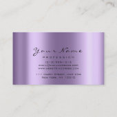Makeup Artist Crystal Lotus Lila Violett Visitenkarte (Rückseite)