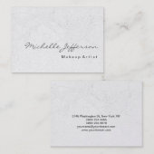 Makeup Artist Damask Muster Business Card Visitenkarte (Vorne/Hinten)