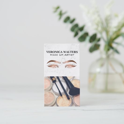 Makeup Artist | Damen Beauty | Augen Visitenkarte (Stehend Vorderseite)