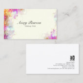 Makeup Artist Delicate Floral Business Card Visitenkarte (Vorne/Hinten)