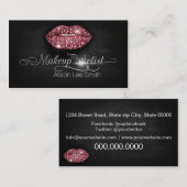Makeup Artist/Diamonds Sparkle Lips Visitenkarte (Vorne/Hinten)