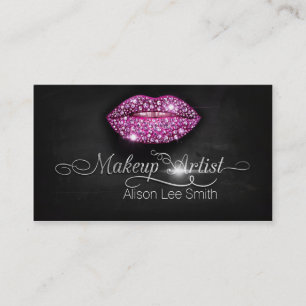 Makeup Artist/Diamonds Sparkle Lips Visitenkarte