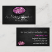 Makeup Artist/Diamonds Sparkle Lips Visitenkarte (Vorne/Hinten)