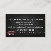 Makeup Artist/Diamonds Sparkle Lips Visitenkarte (Rückseite)