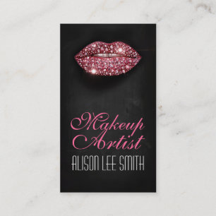 Makeup Artist/Diamonds Sparkle Lips Visitenkarte