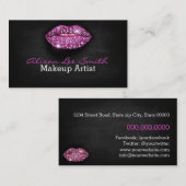 Makeup Artist/Diamonds Sparkle Lips Visitenkarte (Vorne/Hinten)
