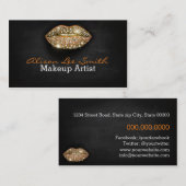Makeup Artist/Diamonds Sparkle Lips Visitenkarte (Vorne/Hinten)
