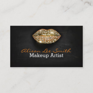 Makeup Artist/Diamonds Sparkle Lips Visitenkarte