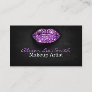 Makeup Artist/Diamonds Sparkle Lips Visitenkarte