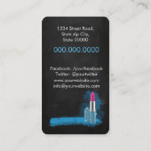 Makeup Artist/Diamonds Sparkle Lipstick Visitenkarte (Rückseite)