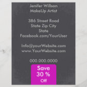 Makeup Artist Discount Offer Flyer (Hinten)