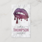 Makeup Artist Dripping Lip Gloss Visitenkarte (Vorderseite)